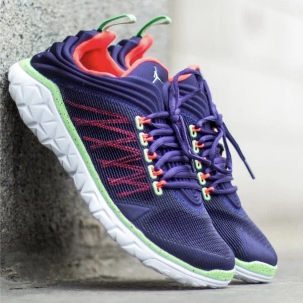 JORDAN Flight Flex Trainer Joker Ink Purple Green Men’s Athletic Shoes NIB